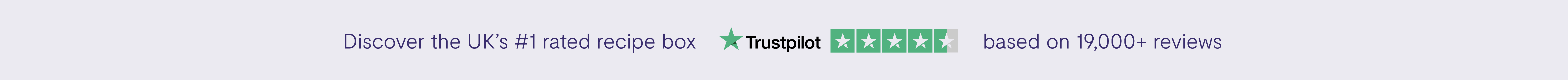 Mindful Chef TrustPilot rating of 4.5 out of 5 with over 19,000 reviews